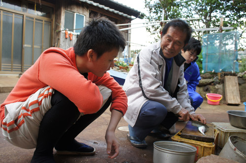 教育旅行釣り